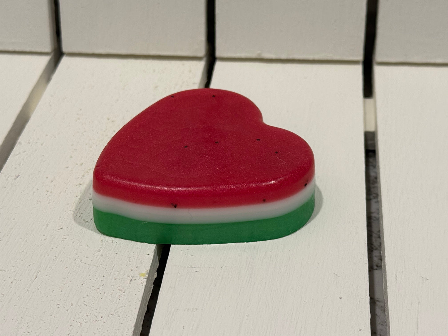 Melon Bliss - glycerin, shea butter, poppy seeds, and watermelon scent soap